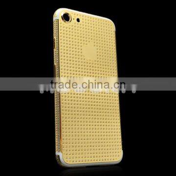 Luxury 24k gold plated back housing, full diamond gold housing for iPhone 7