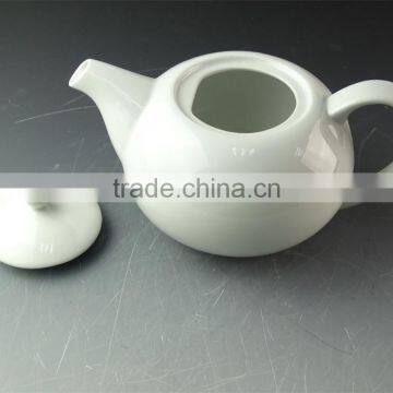 Eco-friendly Stocklot Cheap White Porcelain Big Capacity Teapot photo-2