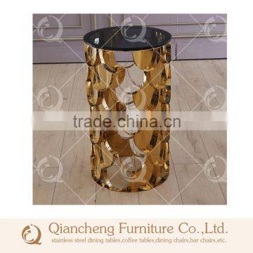 Golden Color Metal Flower Stand Pergola With Marble Top photo-5