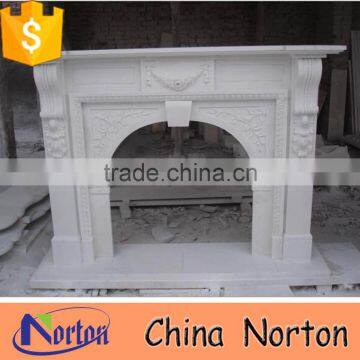 hand carved indoor decorative natural stone fireplace NTMF-F855S