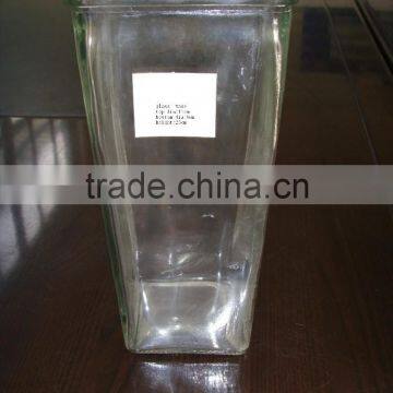 Машиностроительная стеклянная ваза для украшения дома / квадратная стеклянная ваза photo-2