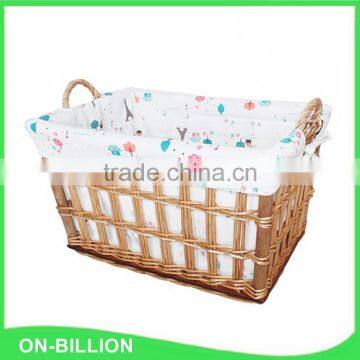 Home Storage Nested Wicker Knitting Baskets With 2 Side Handles photo-2