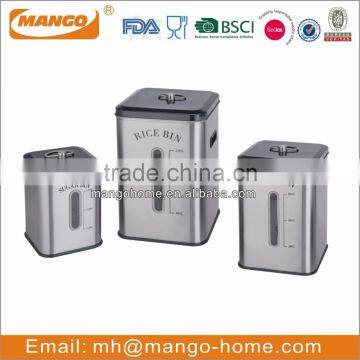 Square Stainless Steel Rice Box