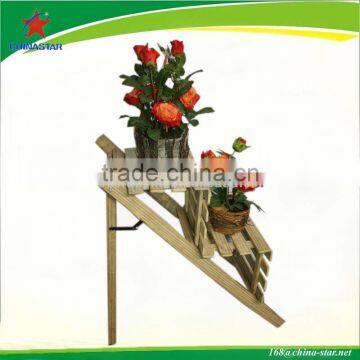 wooden flower stand for garden