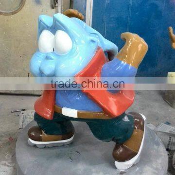 Fiberglass frog cartoon man sculptrue