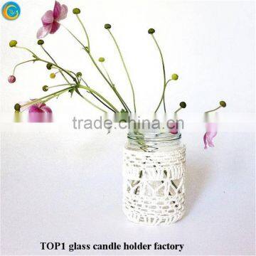 homemade votive candle holders Glass Jar Vase