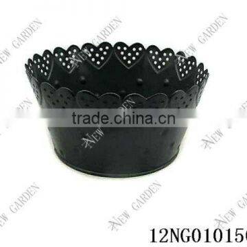 lace the mouth round flower pot