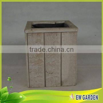 Eco-friendly Retangle Wooden Planter ,Handmade Slat Wood Basket photo-4