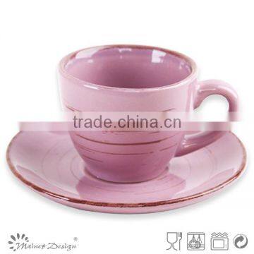 Fashionable Design Ceramic Stoneware Tea Cup and Saucer Modern Coffee Mug and Saucer photo-4