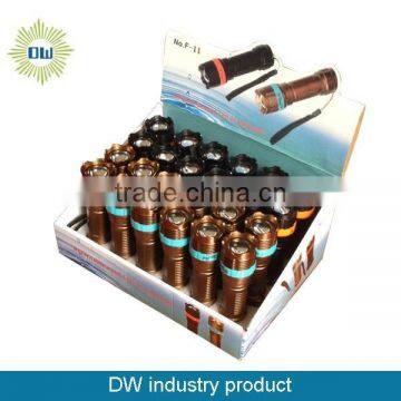 1 Led Fake-metal Zoomed Plastic Flashlight for Promotion photo-2