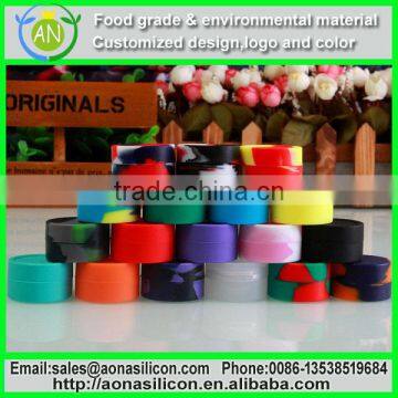 Mixing colors silicone container for oil, colorful silicone jar