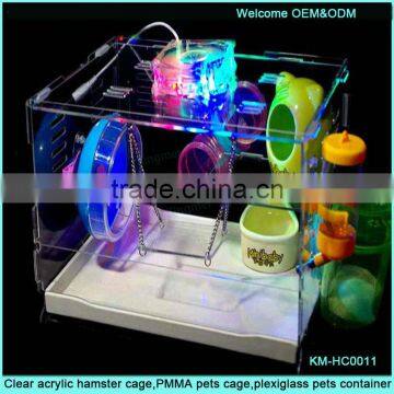 Large Capacity and Comfort Clear Acrylic Hamster Container