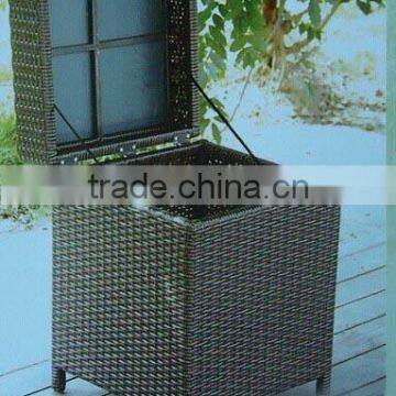 Outdoor garden patio wicker rattan cabinet container