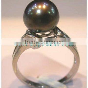 Rose Purple Seawater Tahitian Pearl Ring photo-3
