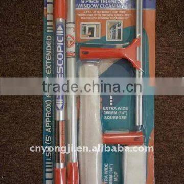 telescopic handle window squeegee set
