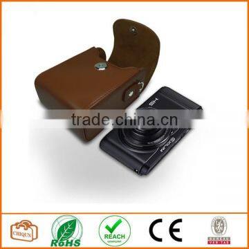 Premium Leather [Deluxe Box] Protective Compact Case With Magnetic Closure and Strap Compatible With Digital Camera Dark Brown photo-2