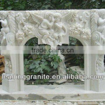 white marble fireplace mantel