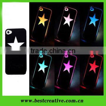 LED Calling Sense Flash Light Hard Case Back Cover for Iphone 5