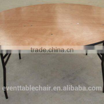 Hot Sales Qualitied Plywood Round Banquet Folding Table Dining Table photo-6