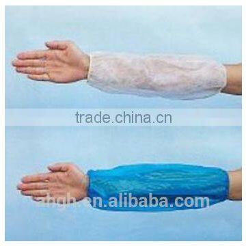 Best selling plastic sleeve cover with elastic cuff