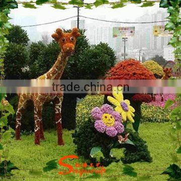 Artificial Grass Flower Topiary Park Decoration Boxwood Ball Ornaments Artificial Donald Duck Topiary photo-4