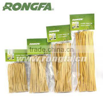 4mm x 20cm Biodegradable Kraft Paper Twist Ties for Garden