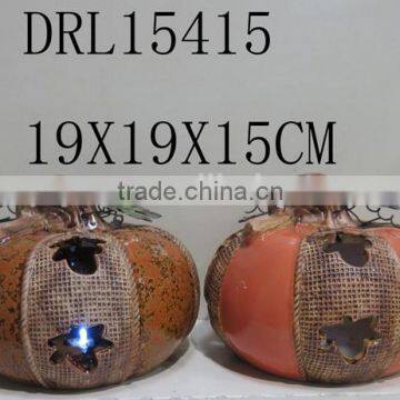 Halloween Ceramic Pumkin With LED Light photo-6