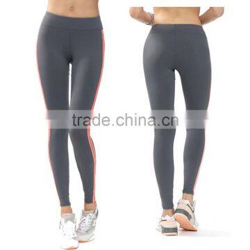 Nylon Spandex Women Fit Leggings With Piping