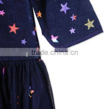 Beautiful Model Midnight Star Kid Frocks Designs Dress Gril Dresses HSD5587 photo-3