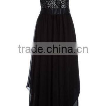 2016 Vintage Black Red Lady Elegant Sleeveless Summer Lace Patchwork Party Club Dress Round Neck Long Dress Party Dress photo-6