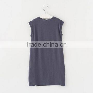 Korean Dresses New Fashion Lady and Girls Combed Cotton Long Dress photo-4