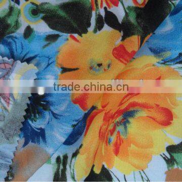 dress fashion new design pretty printed spun rayon fabric