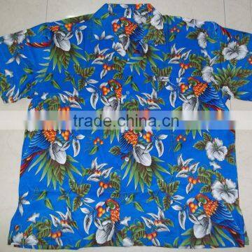 Bright Color Macau Parrot Print Hawaiian Shirts