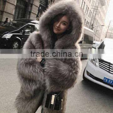2017 Winter New Hot Ladies Coat Suit Designs Fox Fur Coat for Women photo-2