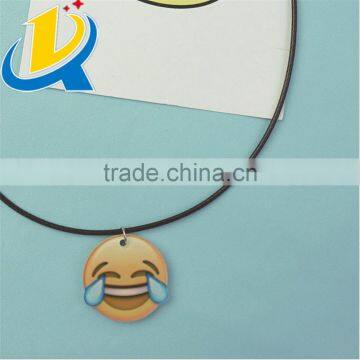 Wholesale Best Quality Black Rope Fashion Emoji Necklace photo-3