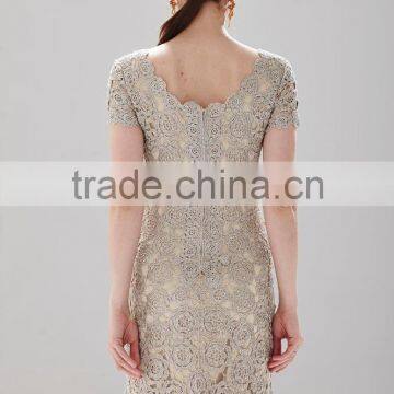 Lady's Latest High Quality Popular Fashion Crochet Lace Party Dress photo-3