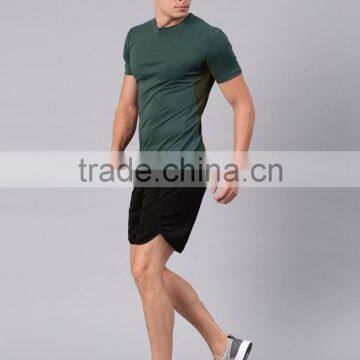 Men Green Solid Custom Color Round Neck T-Shirt Customize Mens Sports Bodybuild Tops Pure Polyester Always Fresh Running Tee photo-5