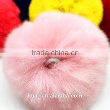 DIY Handmade Smooth Colourful Rex Rabbit Fur Pom Poms for Keychain Garment and Shoese photo-2