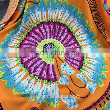 Women 2016 New Fashion Imitated Silk Nations Wind Bohemia Peacock Printed Scarf Small Square Scarves photo-6