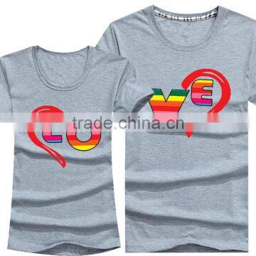 2016 Wholesale Love Printing T-Shirt For Couple