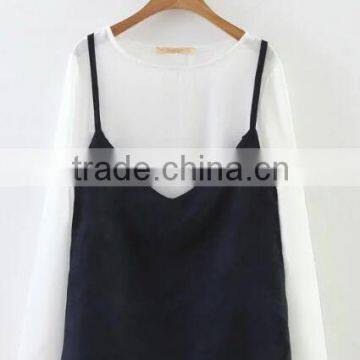 Runwaylover EY2358B Ladies 2017 Ladies Two Piece Suits , Women Fashion Blouse And Vests photo-4