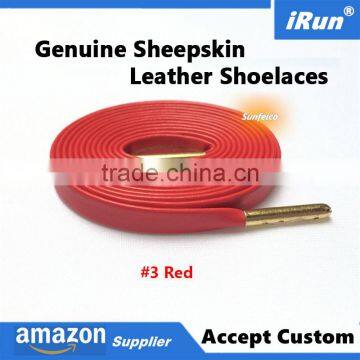 Flat Luxury Genuine Sheepskin Shoelaces for Dress Shoes All Sizes - Leather Lace Sneakers for Adidas Ultra Boost