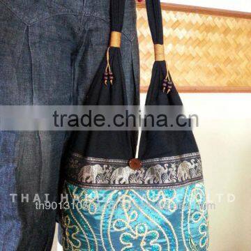 New Thai Silk Embroidered Handbag Tote Bag