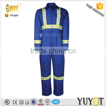 Royal blue 6 oz nomex flame retardant coverall with FR 3M Scotchlite