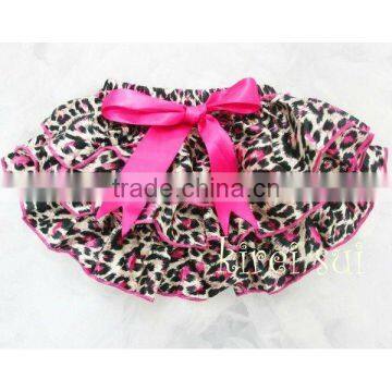 Hot Pink Leopard Satin Ruffles Panties Bloomers BSL5