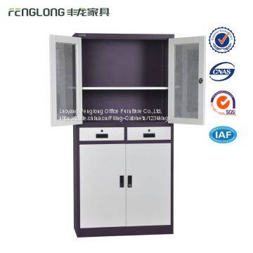 Made In Luoyang Steel Display Cabinet 2 Drawer Glass Door File Cabinet photo-3