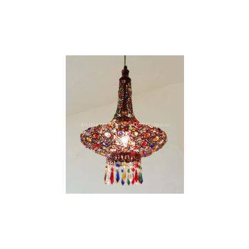 droplight 1 Light Classical Droplight Restoring Ancient Ways Antique Brass Spray Lacquer Glass Metal