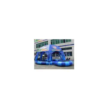 Amusement Park Inflatable Water Pool With a Tent Cover , Family Size Inflatable Pools