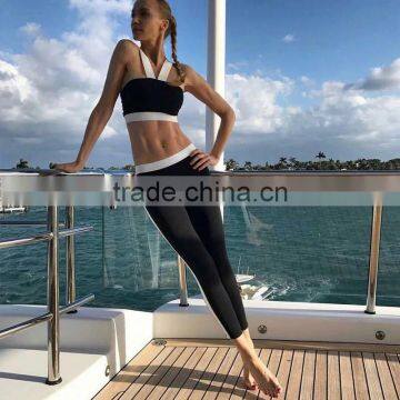 Women's Sport Yoga Vest Legging Pants Sets Ladies Outfit Playsuit