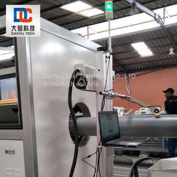 Portable 20W Fiber Laser Marking Machine Laser Printing Online for PE Plastic Pipeline 301